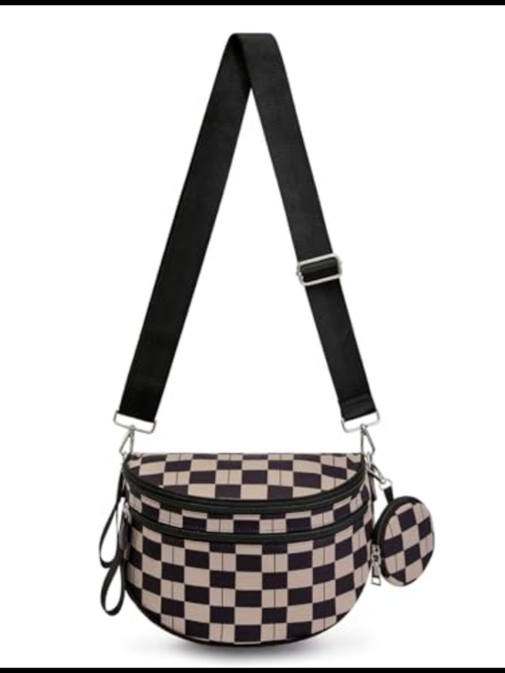 Checkered Crossbody Bum Bag Waist Pack Fanny Pack Water Repellent